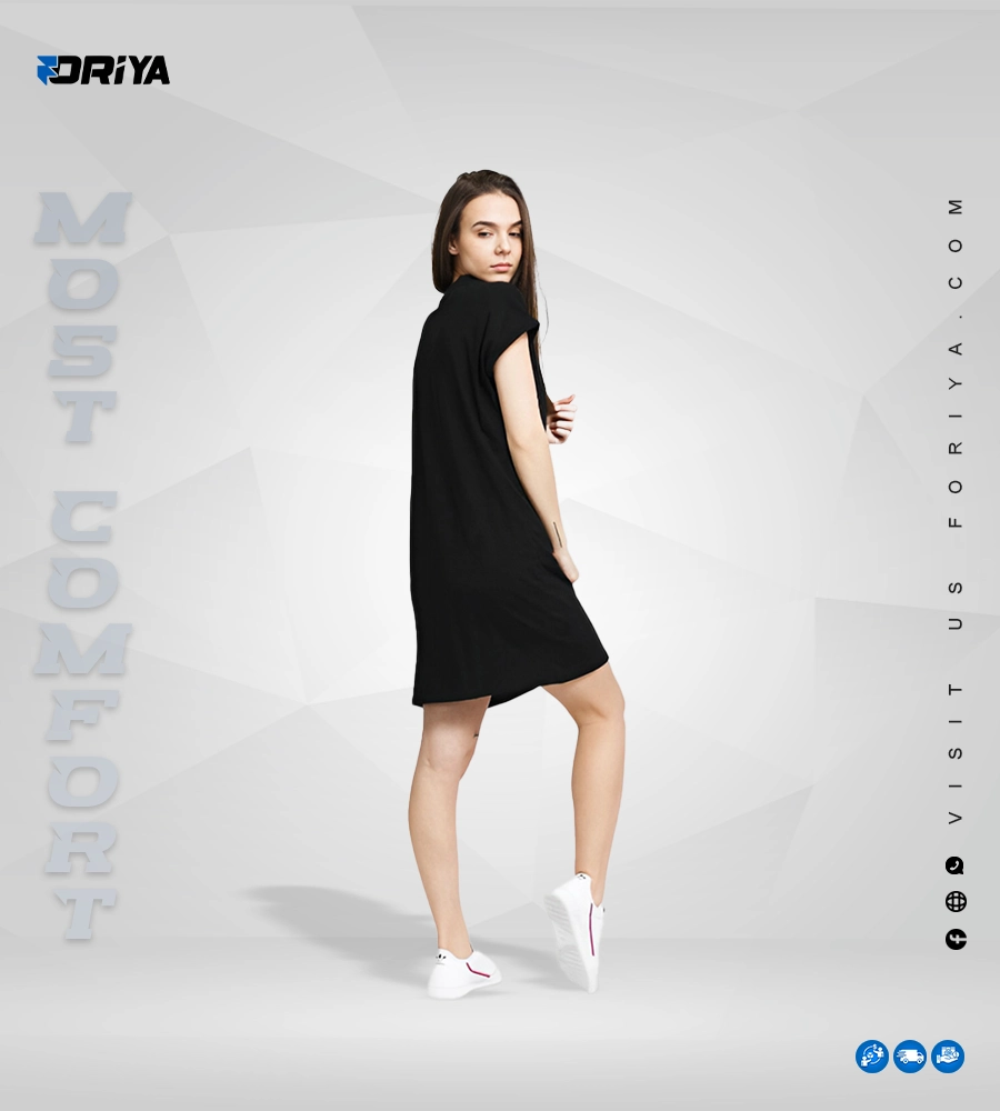 TURTLE SHORT DRESS NOOS Black